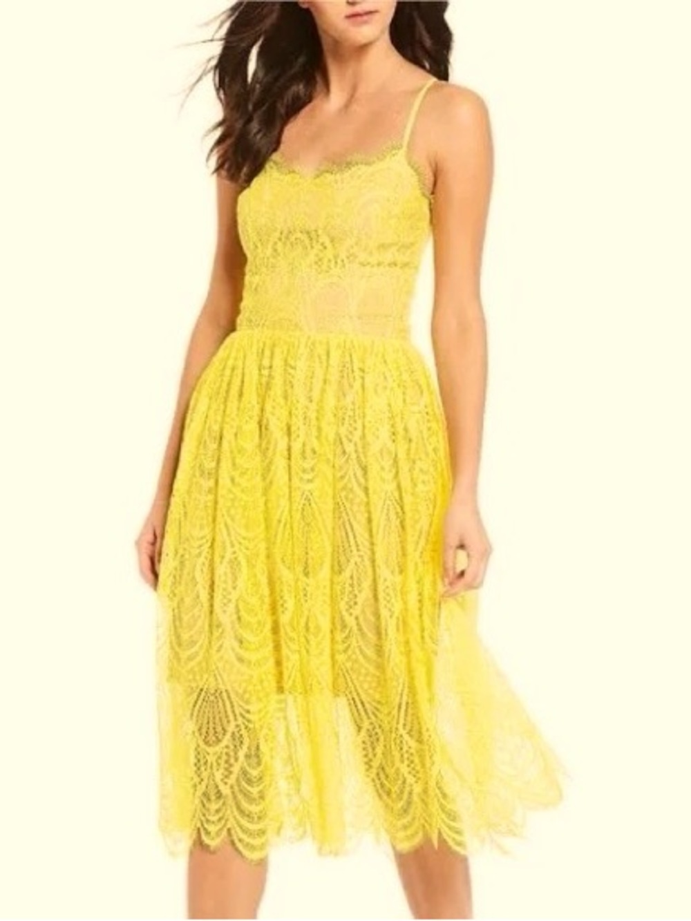 Dress the Population | Francesca Lace Midi Dress, XS